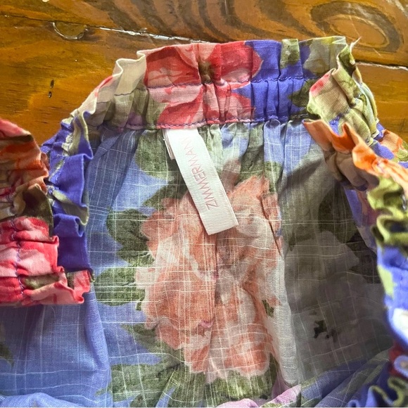 Zimmermann Girls Purple Floral Pattie Skirt with Ruffle Hem size 10 - Picture 5 of 13